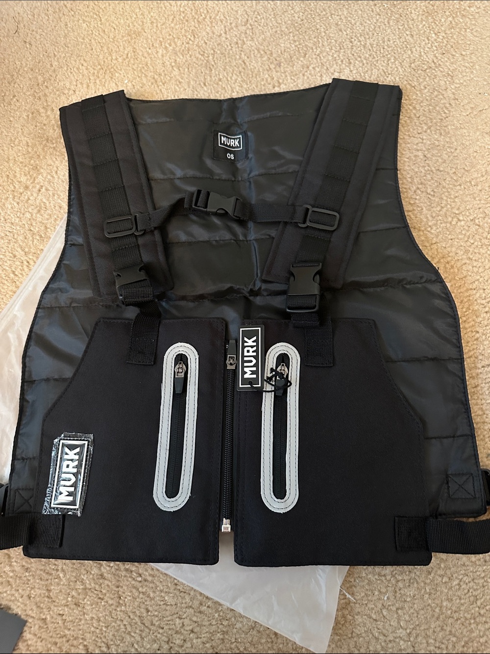 Murk Reflective Safety Running Vest for Men - Black